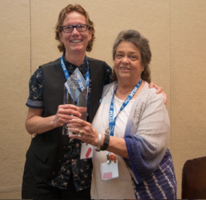 Barbara Burch and Moly Kerby pose together