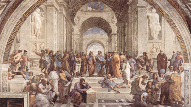 Ancient painting of Greek debate